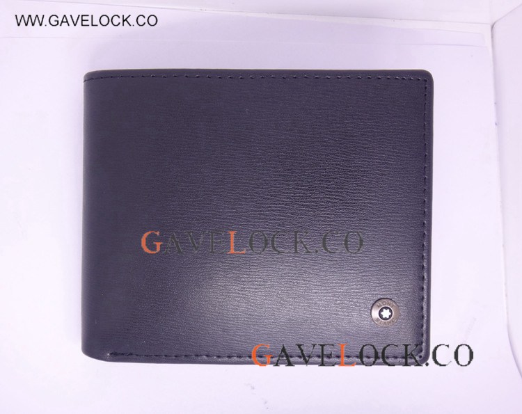 Mont blanc Fake Wallet Stainless Steel Star Logo Short Leather Wallet